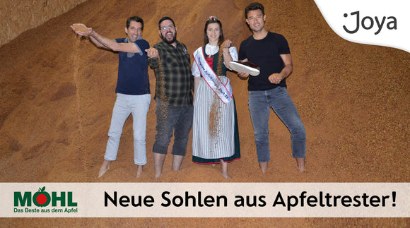 Nachhaltige Joya Sohlen aus Apfeltrester